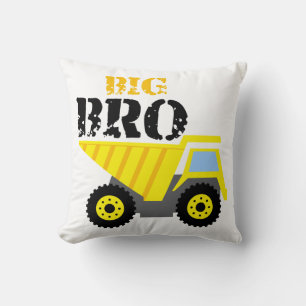 Big Bro Construction Yellow Dump Truck Kussen