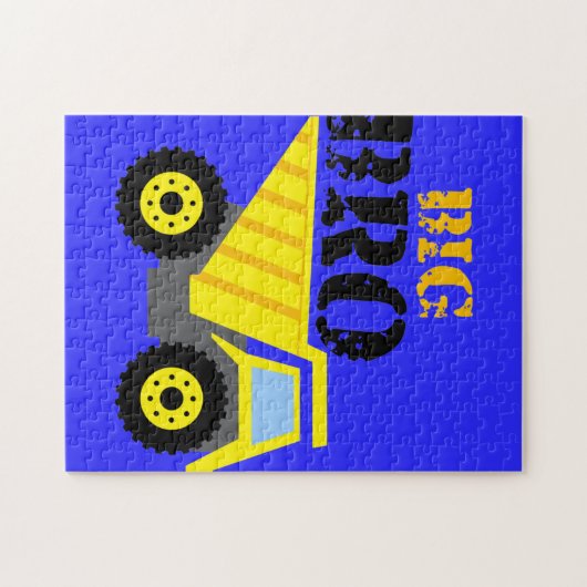 Big Bro Construction Yellow Dump Truck Legpuzzel (Horizontaal)