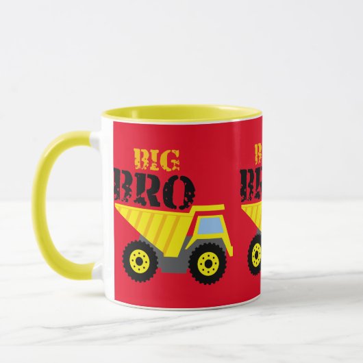 Big Bro Construction Yellow Dump Truck Mok (Links)