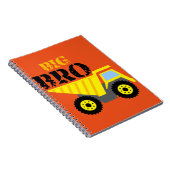Big Bro Construction Yellow Dump Truck Notitieboek (Rechterzijde)