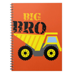 Big Bro Construction Yellow Dump Truck Notitieboek