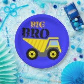 Big Bro Construction Yellow Dump Truck Papieren Bordje (Feest)