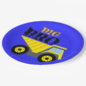 Big Bro Construction Yellow Dump Truck Papieren Bordje (Gekanteld)
