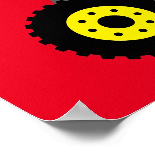 Big Bro Construction Yellow Dump Truck Poster (Hoek)