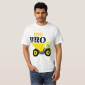 Big Bro Construction Yellow Dump Truck T-shirt (Voorkant volledig)