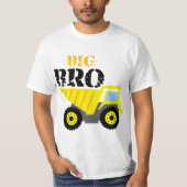 Big Bro Construction Yellow Dump Truck T-shirt (Voorkant)