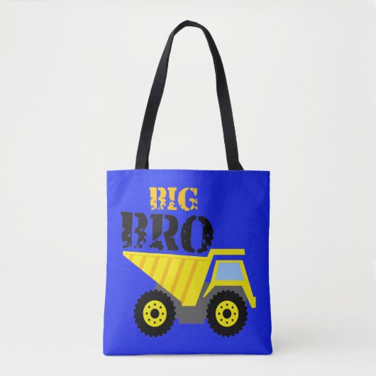 Big Bro Construction Yellow Dump Truck Tote Bag (Voorkant)