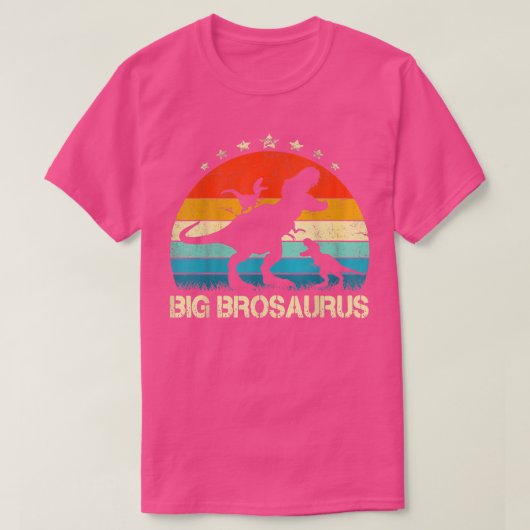 Big Bro Dinosaur Big Brosaurus 2 Twee kinder chris T-shirt (Design voorkant)