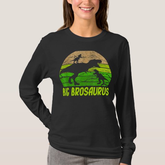 Big Bro Dinosaur Big Brosaurus 2 Twee Kinder Chris T-shirt (Voorkant)