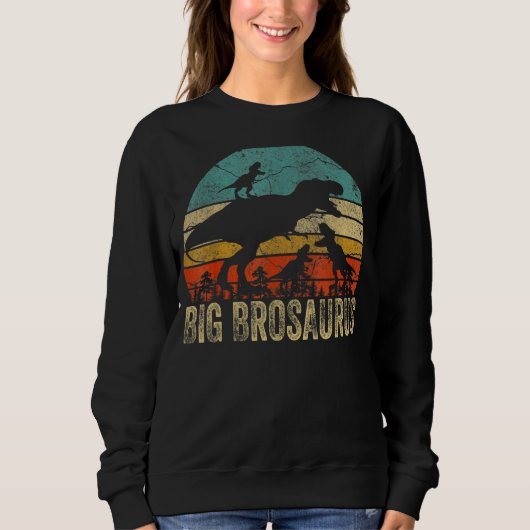 Big Bro Dinosaur Big Brosaurus 3 Twee Kinder Chris Trui (Voorkant)