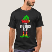 Big Bro Elf Matching Family kerstbroer T-shirt (Voorkant)