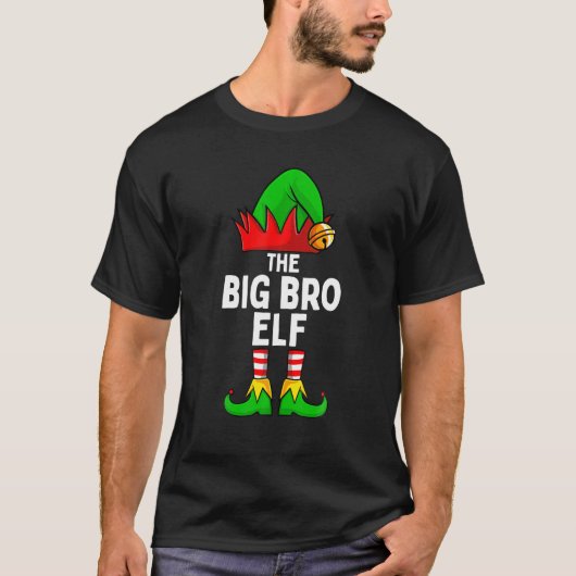 Big Bro Elf Matching Family kerstbroer T-shirt (Voorkant)