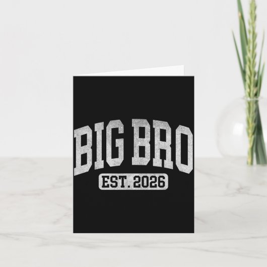 Big Bro Est 2026 New Big Bro Announcement Cool Bro Kaart (Voorkant)