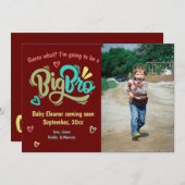 Big Bro foto Big Brother zwangerschapsaankondiging Aankondiging (Voorkant / Achterkant)