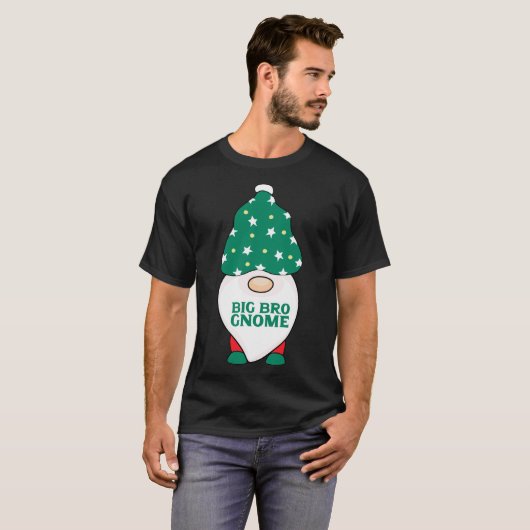 Big Bro Gnome Brother Gnomes die met Kerstmis over T-shirt (Voorkant volledig)