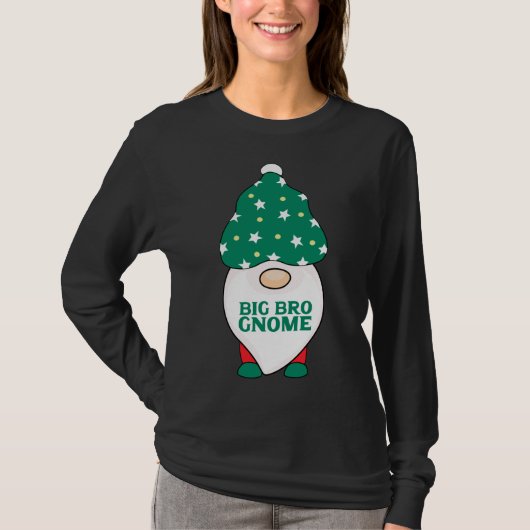 Big Bro Gnome Brother Gnomes die met Kerstmis over T-shirt (Voorkant)