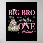 Big Bro In A Winter Onederland Birthday Girl Chris Poster (Voorkant)
