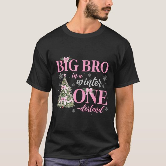 Big Bro In A Winter Onederland Birthday Girl Chris T-shirt (Voorkant)