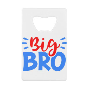 BIG BRO in rood en blauw Creditkaart Flessenopener