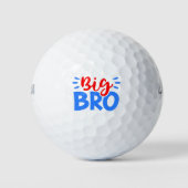 BIG BRO in rood en blauw Golfballen (Voorkant)