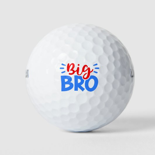 BIG BRO in rood en blauw Golfballen (Voorkant)