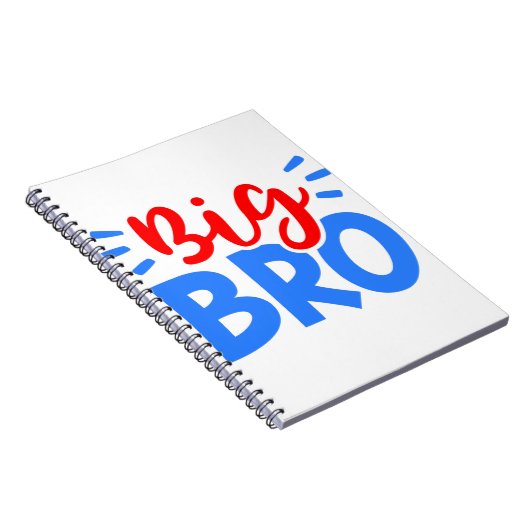 BIG BRO in rood en blauw Notitieboek (Rechterzijde)