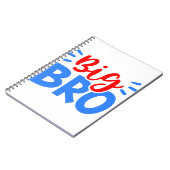 BIG BRO in rood en blauw Notitieboek (Linkerzijde)