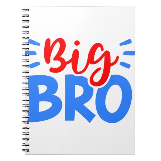 BIG BRO in rood en blauw Notitieboek (Voorkant)