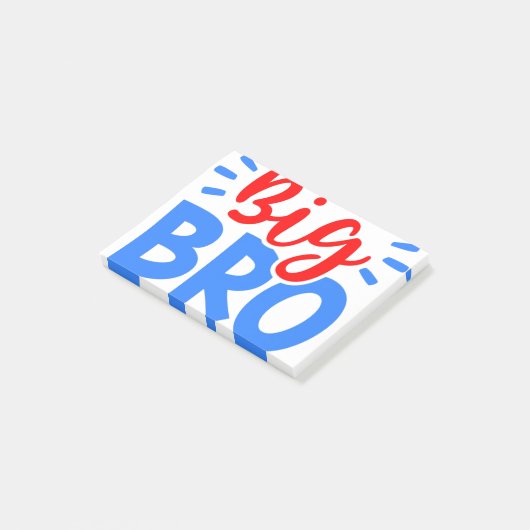 BIG BRO in rood en blauw Post-it® Notes (Schuin)