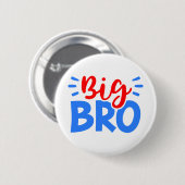 BIG BRO in rood en blauw Ronde Button 5,7 Cm (Voorkant /achterkant)