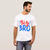 BIG BRO in rood en blauw T-shirt (Voorkant volledig)