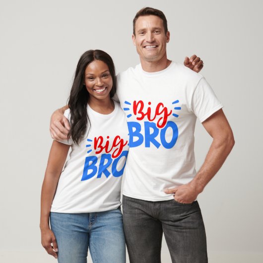 BIG BRO in rood en blauw T-shirt (Unisex)