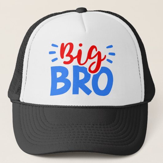 BIG BRO in rood en blauw Trucker Pet (Voorkant)