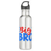 BIG BRO in rood en blauw Waterfles (Voorkant)
