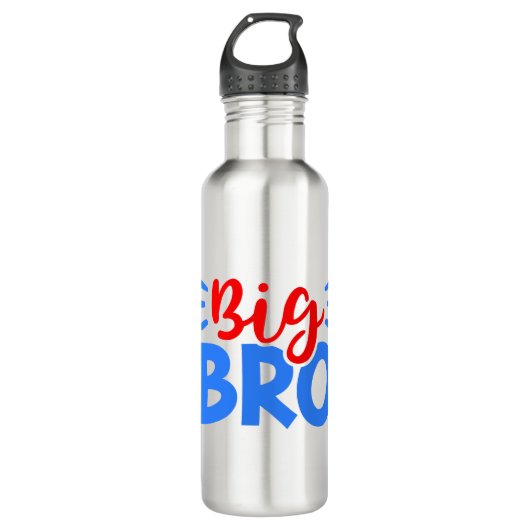 BIG BRO in rood en blauw Waterfles (Voorkant)