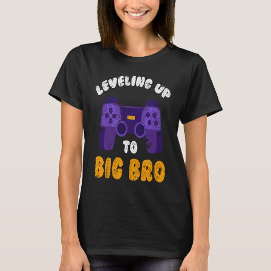Big Bro  Present Game  Leveling future brother T-shirt (Voorkant)