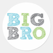 Big Bro Ronde Sticker (Voorkant)