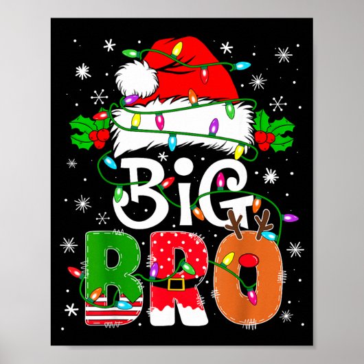 Big Bro Santa New Sibling Brother Announcement Xma Poster (Voorkant)