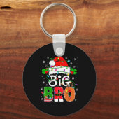 Big Bro Santa New Sibling Brother Announcement Xma Sleutelhanger (Voorkant)