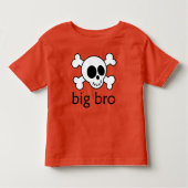 Big Bro Skull Crossbones Brother Boys T-shirt (Voorkant)
