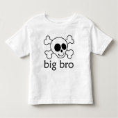 Big Bro Skull en Crossbones Kinder Shirts (Voorkant)