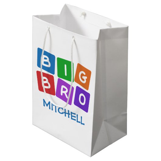 Big Bro, speciale cadeautassen Medium Cadeauzakje (Voorkant Gekanteld)