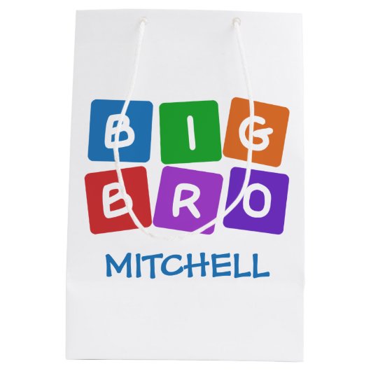 Big Bro, speciale cadeautassen Medium Cadeauzakje (Achterkant)