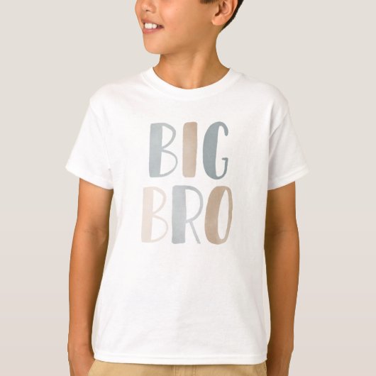 Big Bro Typographic Brother T-Shirt (Voorkant)