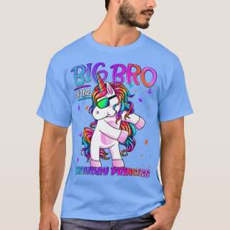 Big Bro van Birthday Princess Flossing Unicorn Big T-shirt