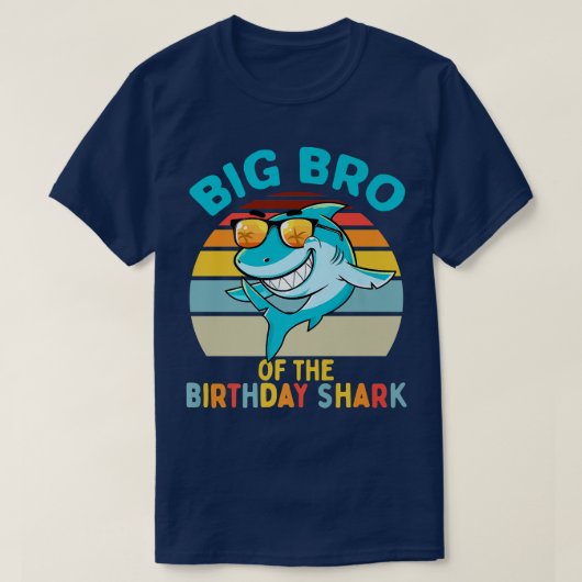 Big Bro van de Brother van de haaienfamilie T-shirt (Design voorkant)
