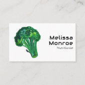 Big Broccoli Waterverf gezonde Chef Social Icons Visitekaartje (Voorkant)