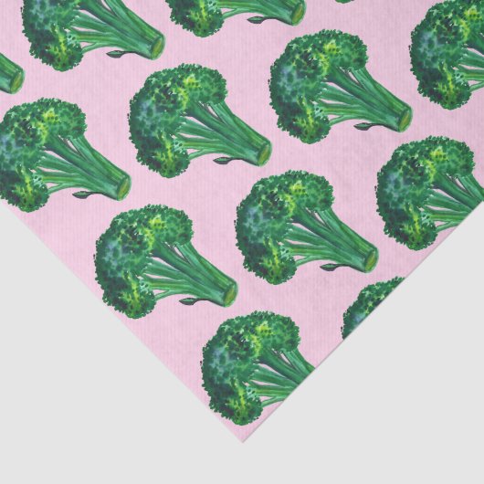 Big Broccoli Waterverf Gift Tissuepapier (Detail)