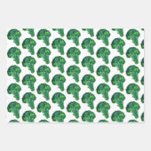 Big Broccoli Waterverf Pattern Gift Inpakpapier Vel (Voorkant 3)