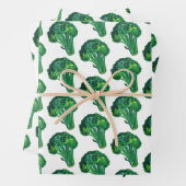 Big Broccoli Waterverf Pattern Gift Inpakpapier Vel (In situ)